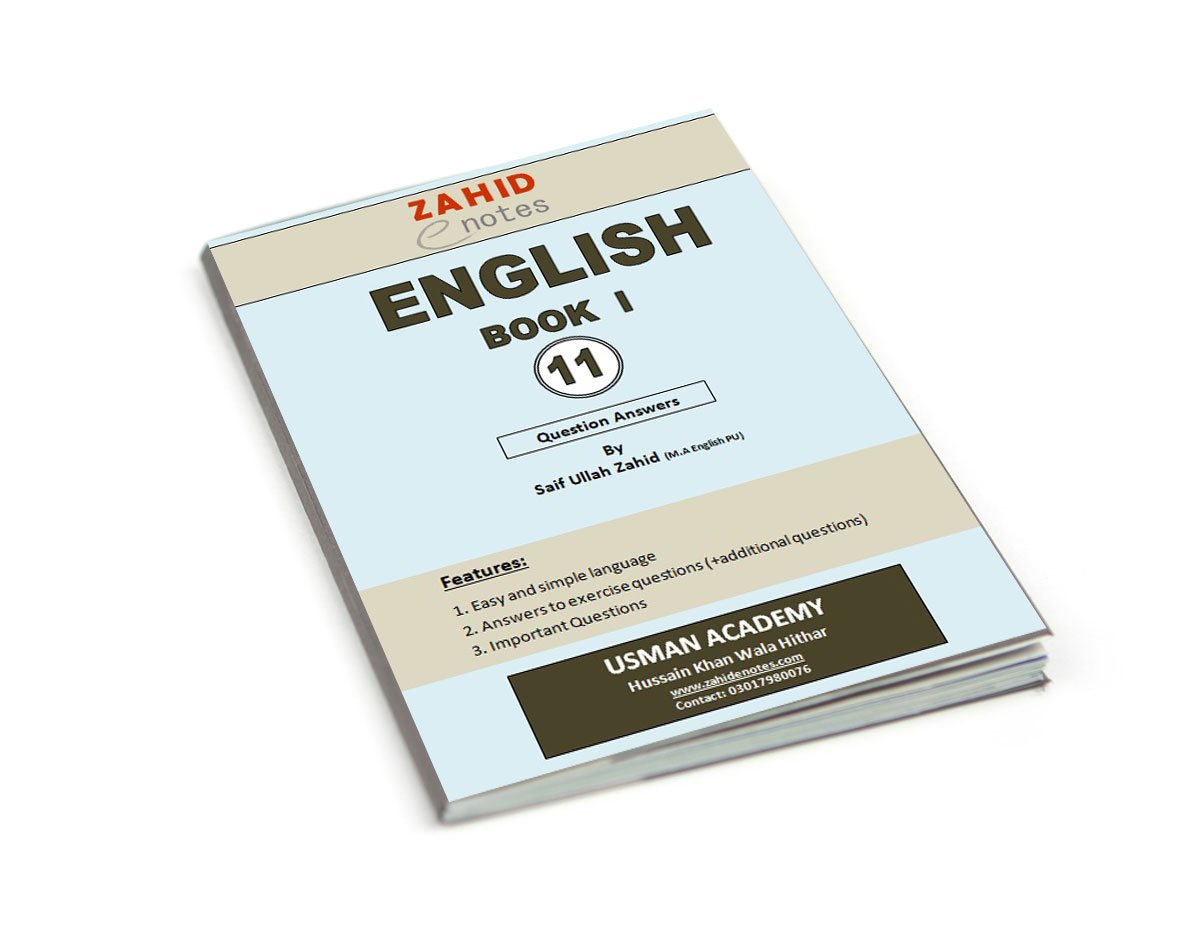 English First Year Book-I complete Notes answer questions PDF Book