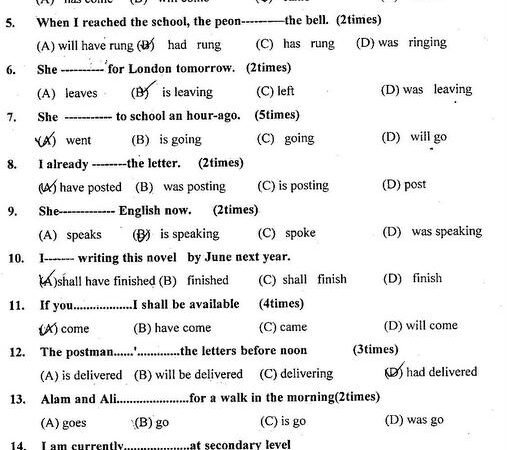 9th class English Objective Notes