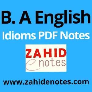 B.A part 2 Idioms and Phrases Notes PDF