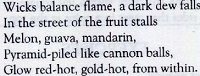 In the street of fruit stalls Explanation Poem