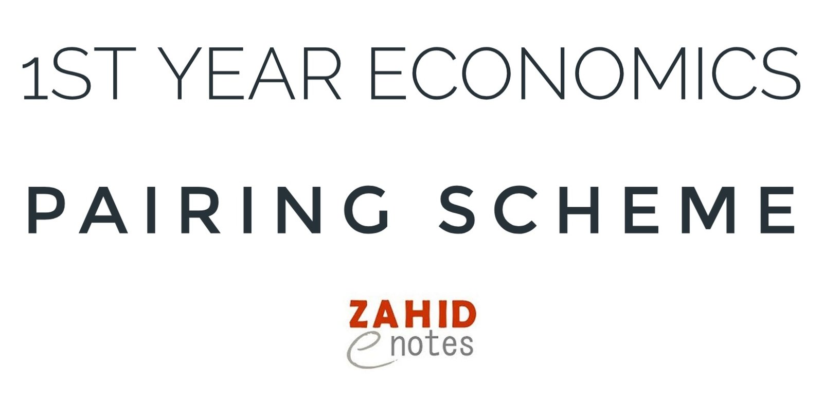 1st year Economics pairing scheme 2026 Punjab Boards