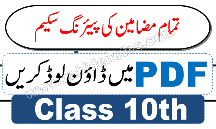 10th class pairing schemes 2025 all subjects pdf download