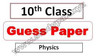 10th class physics guess paper Urdu medium 2025