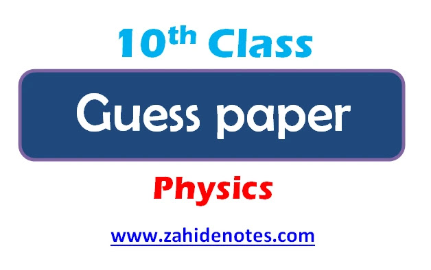 10th class physics guess paper English Medium 2025