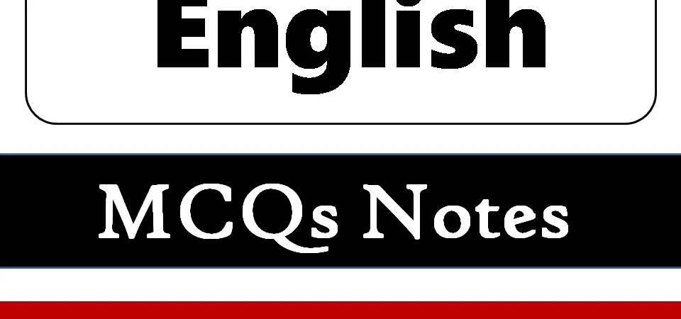 1st year English MCQs Objective Solved Notes