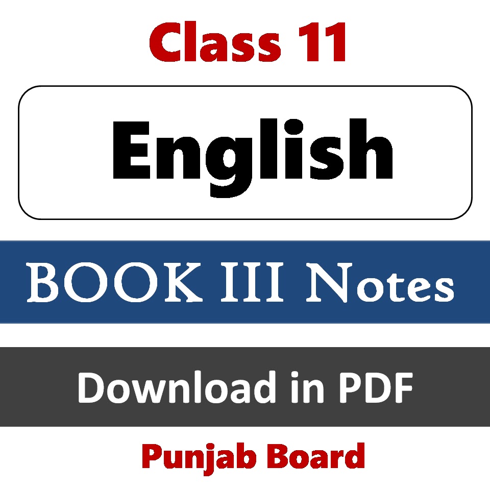1st year English Book 3 Notes pdf download