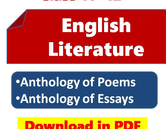 English Literature Books for class 11 and 12 pdf
