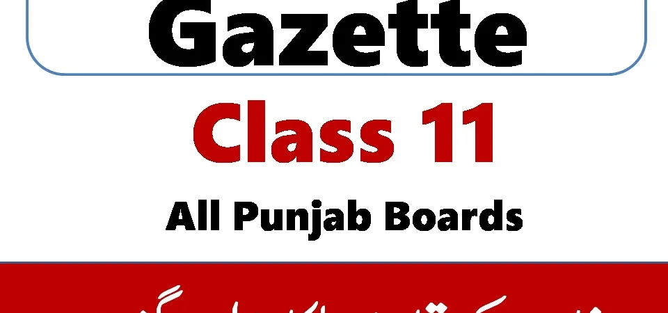 1st year result gazette 2025 Punjab board pdf download