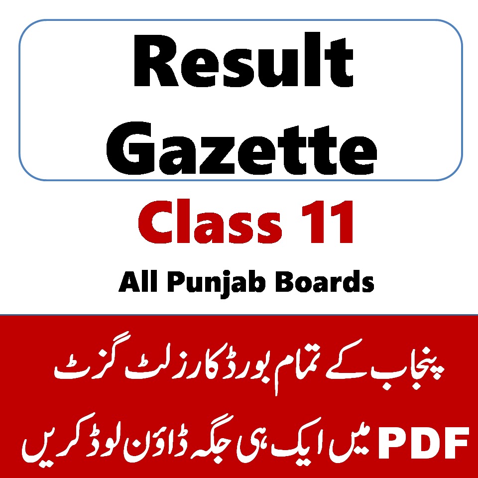 1st year result gazette 2025 Punjab board pdf download
