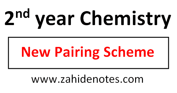 2nd year chemistry pairing scheme 2026