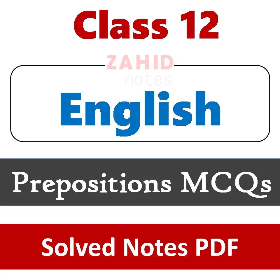 English Prepositions MCQs with solution 2nd year