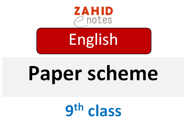 9th class English paper scheme 2026