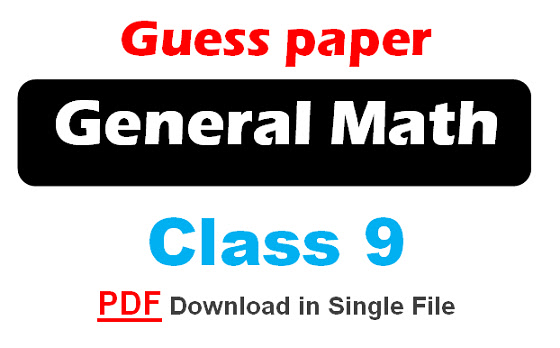 9th class general maths guess 2025 Punjab boards