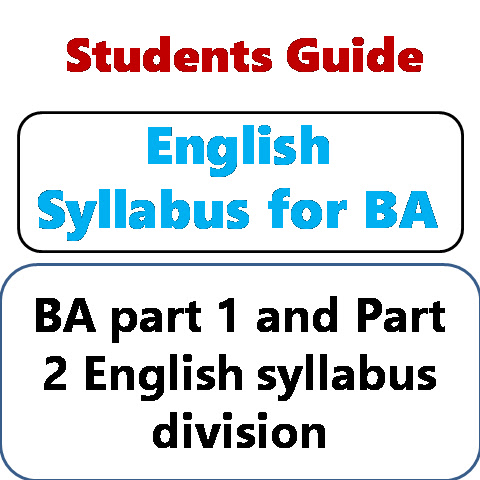 BA English Part 1 and Part 2 syllabus and books in Pakistan