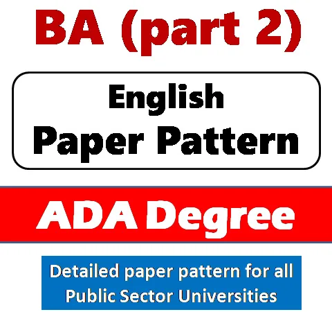 BA Part 2 English paper Pattern 2023