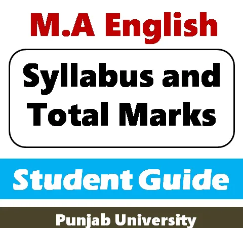 MA English syllabus and subjects Punjab University 2024