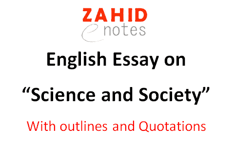 Science and society Essay in English quotations