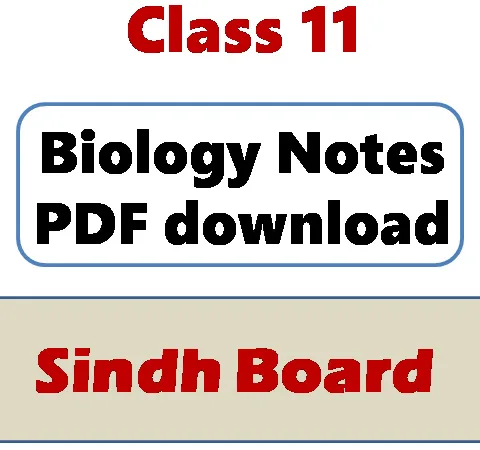 Biology notes Class 11 Sindh Board KPDF download