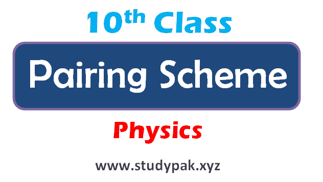 10th class Physics pairing Scheme 2025