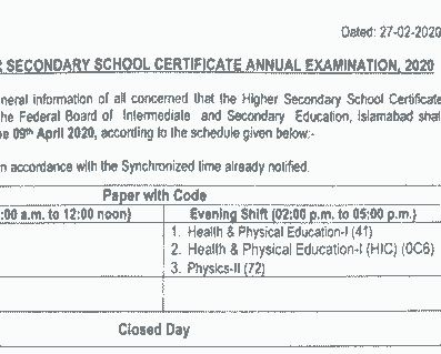 1st year datesheet all punjab boards 2025 pdf download