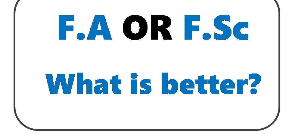Why to do simple FA Not FSc