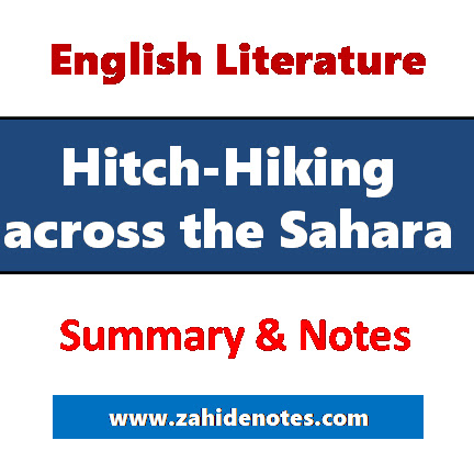 Hitch-Hiking across the Sahara Short Questions Notes