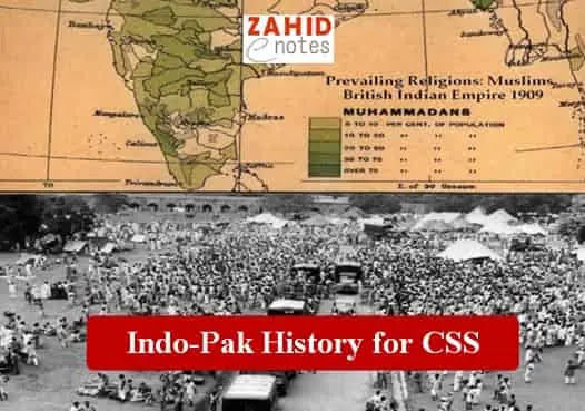 History of Indo-Pak Notes for CSS, PMS, PPSC pdf download