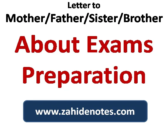 Letter to mother about exam preparation