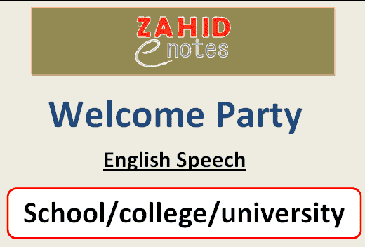 Welcome party speech script in English